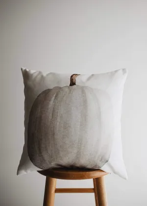 White Straight Stem Pumpkin Pillow Cover |   Primitive Farmhouse Decor | Farmhouse Pillows | Country Decor | Fall Throw Pillows | Gift