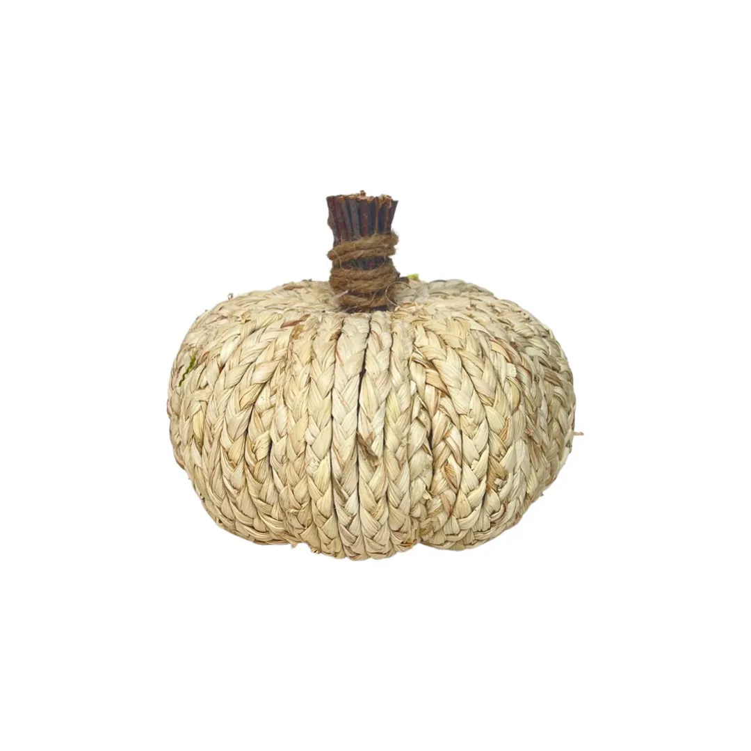 Woven Corn Husk Pumpkin, Small